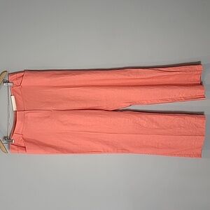 Tailored Wide Leg Pants in Coral Pink